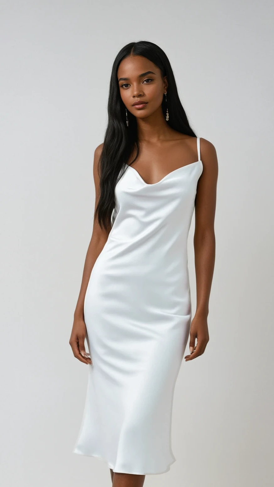 Satin Midi Dress